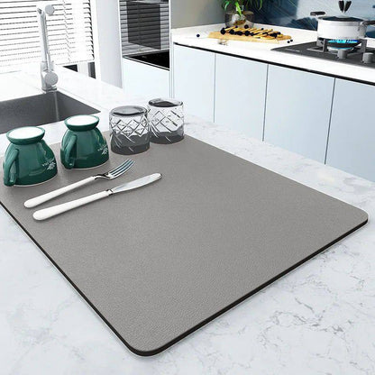 Geometric kitchen dish drying mats
