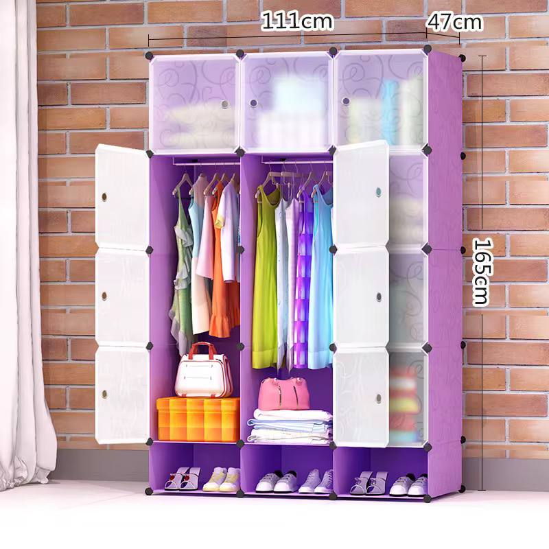 3 Column plastic wardrobes