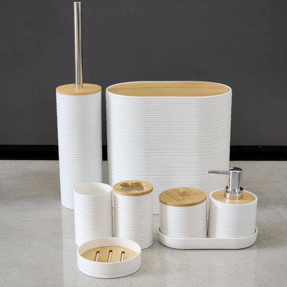 Luxury Bamboo Plastic Bathroom 
Accessories