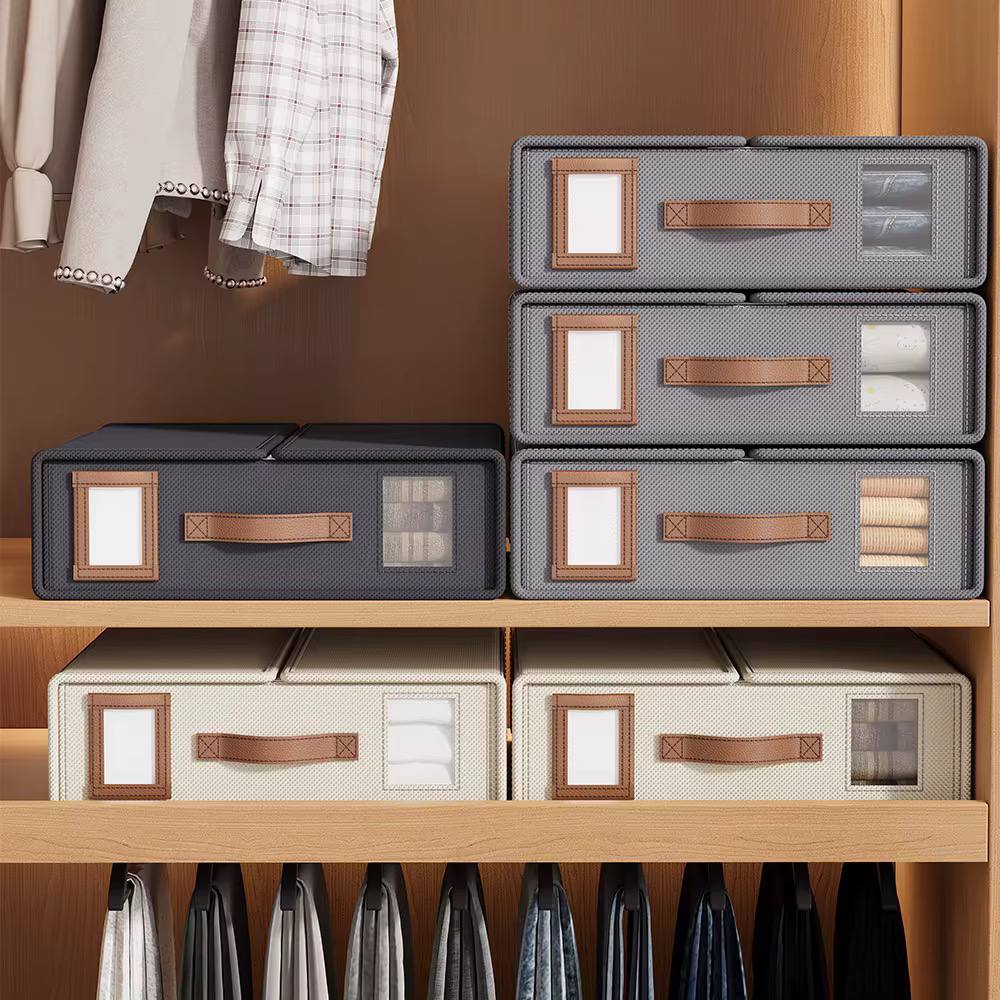 Stackable Fabric Closet Storage Organizer Box