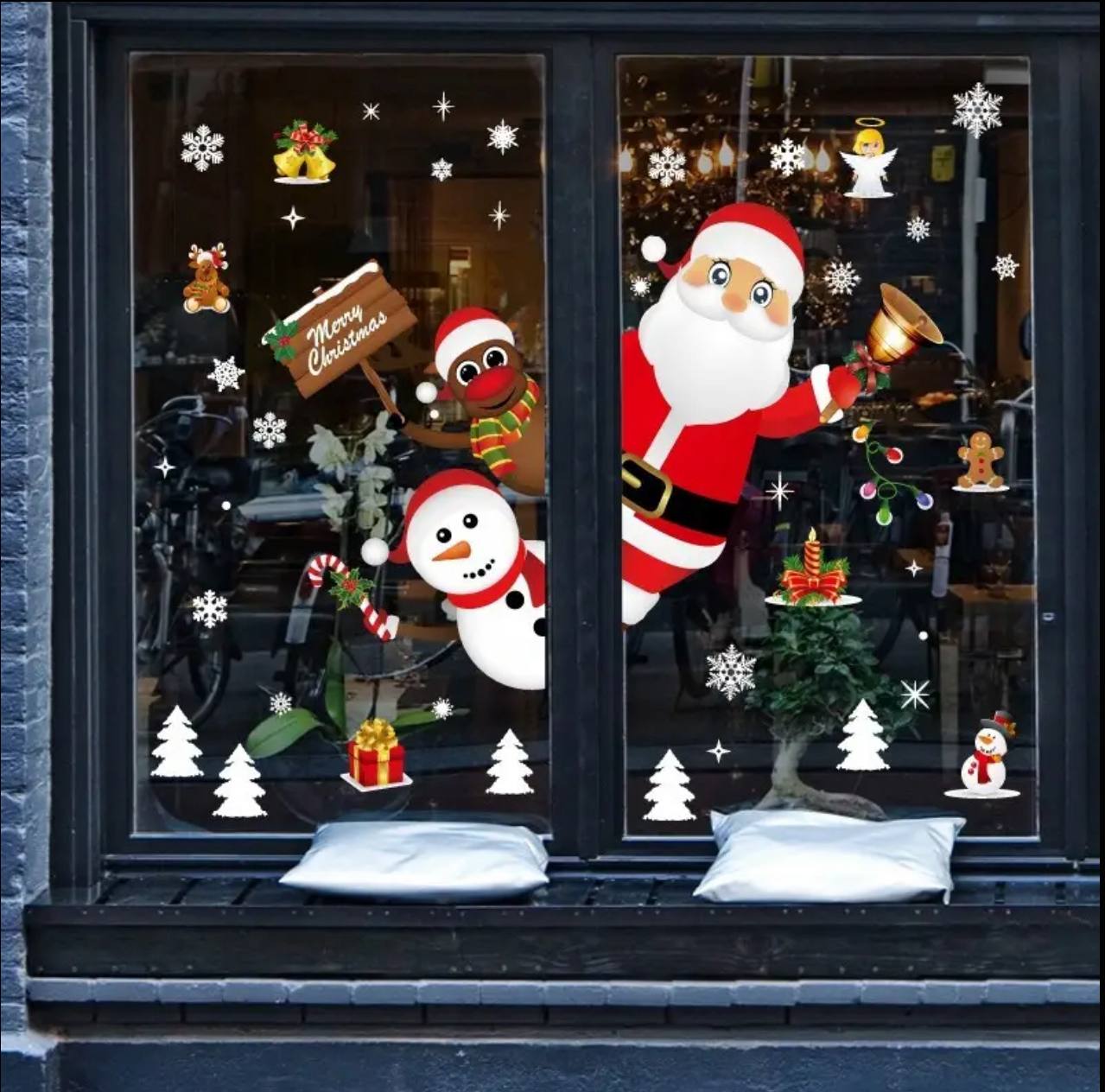 Christmas Window Stickers Santa Claus Snowflake DIY Wall Decor
60*90cm