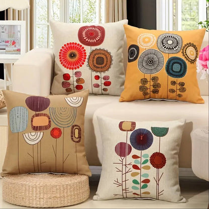 Retro Fashion Cotton Linen Blend Throw pillow Covers