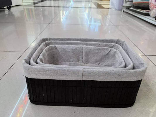 3in1 organising wicker baskets