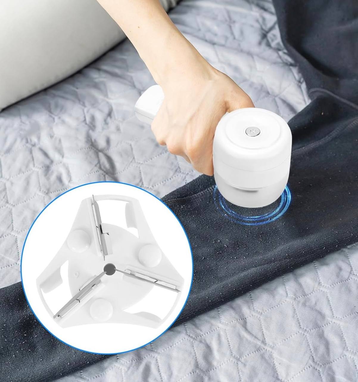2 in 1 Electric Lint Remover Hairball Trimmer Clothes USB Rechargeable Sweater Shaver Hairball Sticky Roller