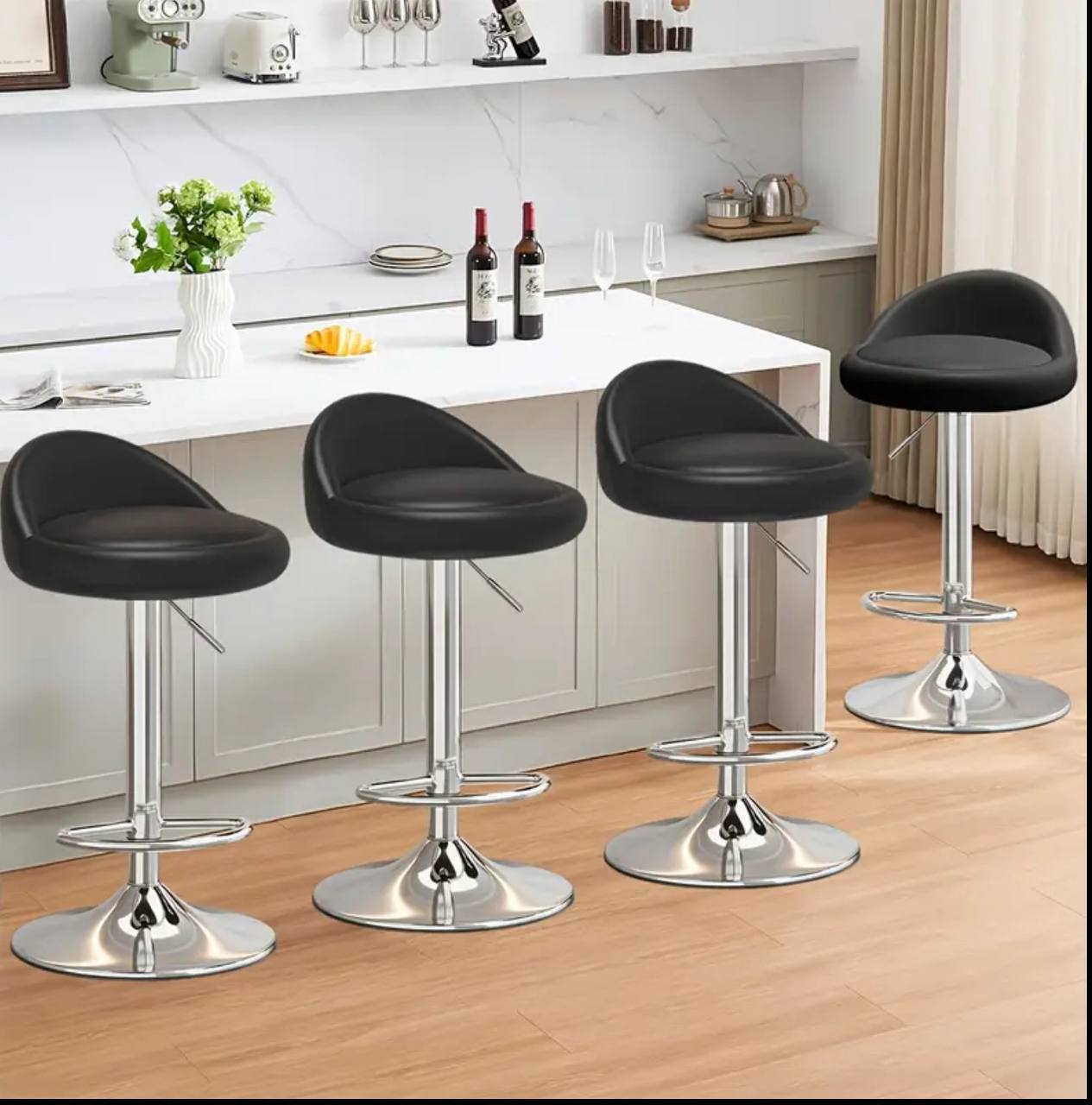 Low back Faux leather counter stools