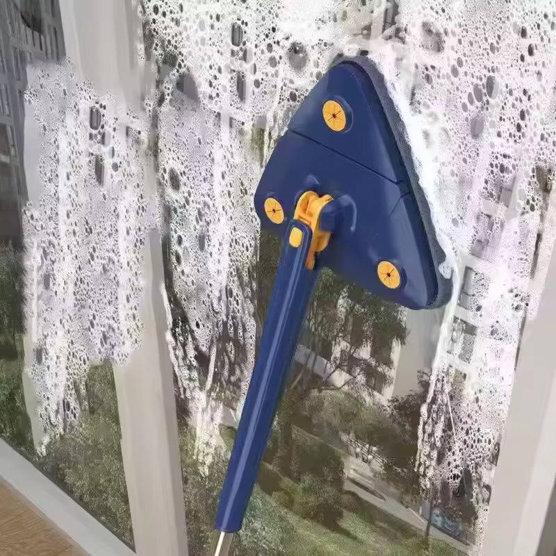 Triangle Mop 360 Rotatable Extendable Adjustable Cleaning Mop For Tubs, Tile Floor, Wall, Ceiling