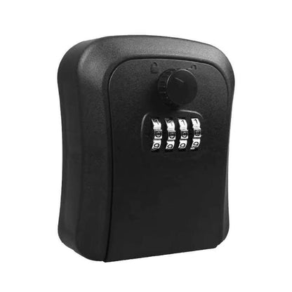 Wall-Mounted Key Lock Box with  4-Digit Combination Key Safe Box with Resettable Key Password