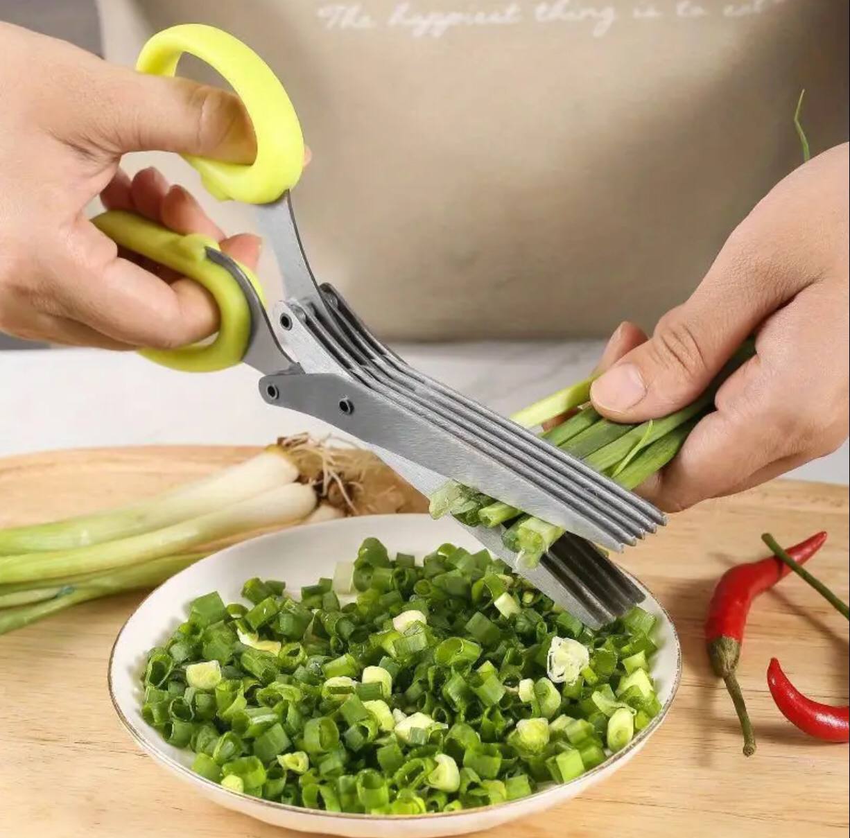 Multifunctional 5 layer herb scissors