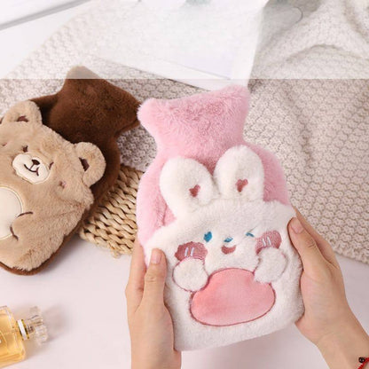 Pocket design hand warmer cute cartoon hot water bottle