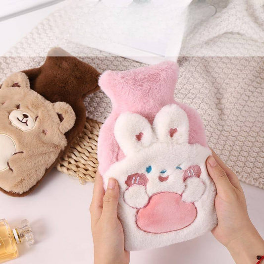 Pocket design hand warmer cute cartoon hot water bottle