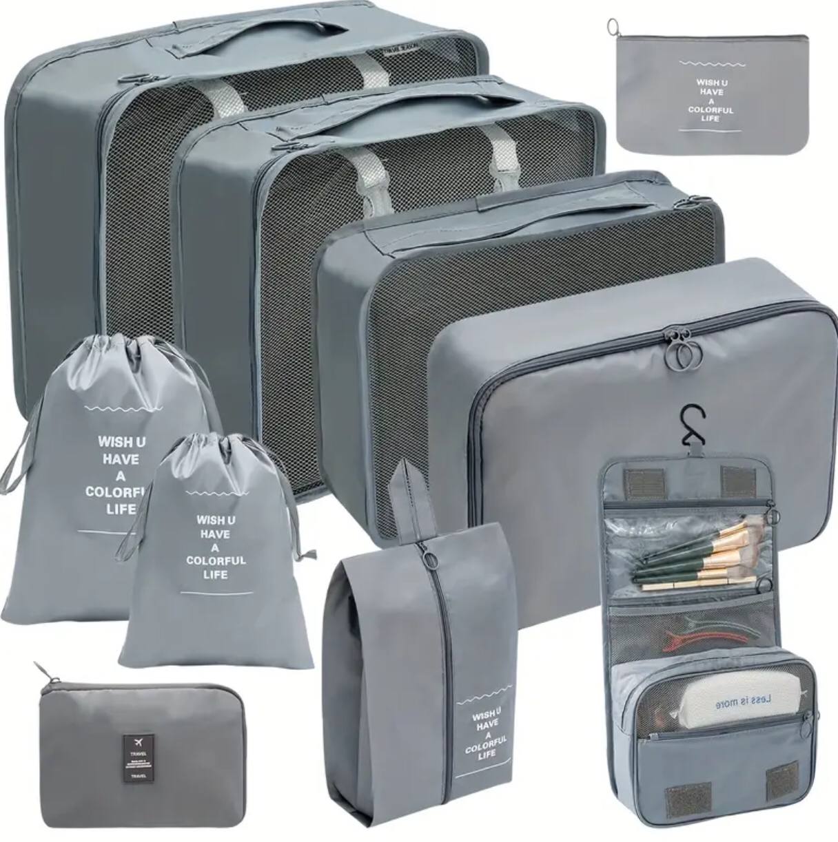 9pcs Luggage Travel Organizers For Suitcase