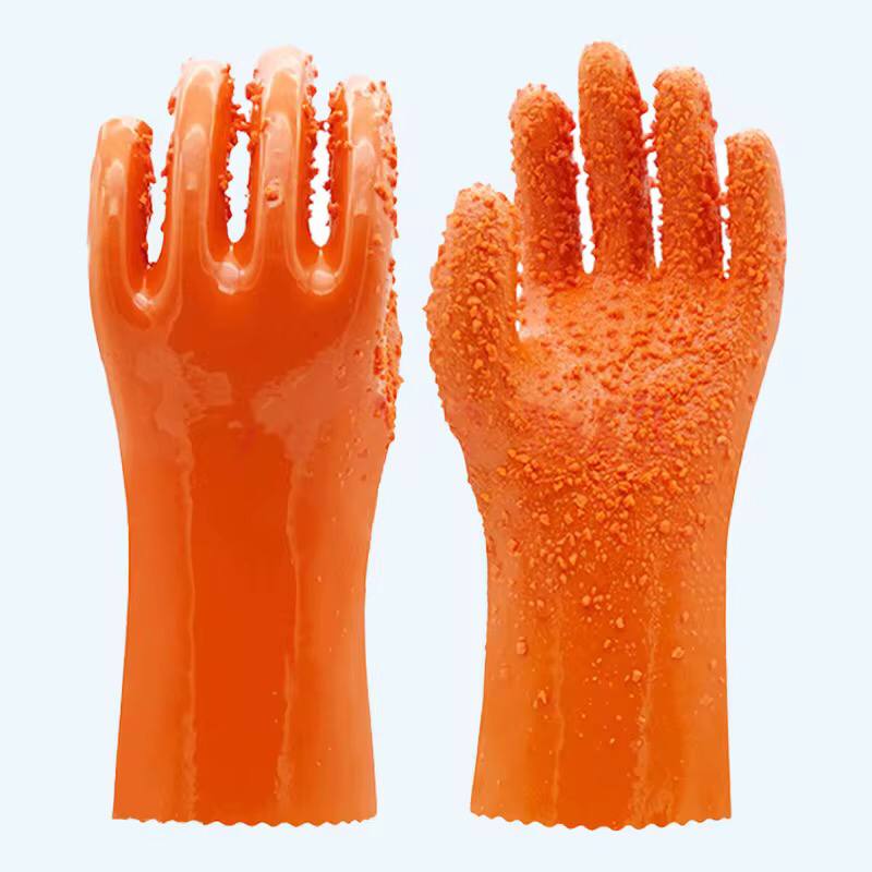 A Pair Of Hard silicone Latex Studded Gloves