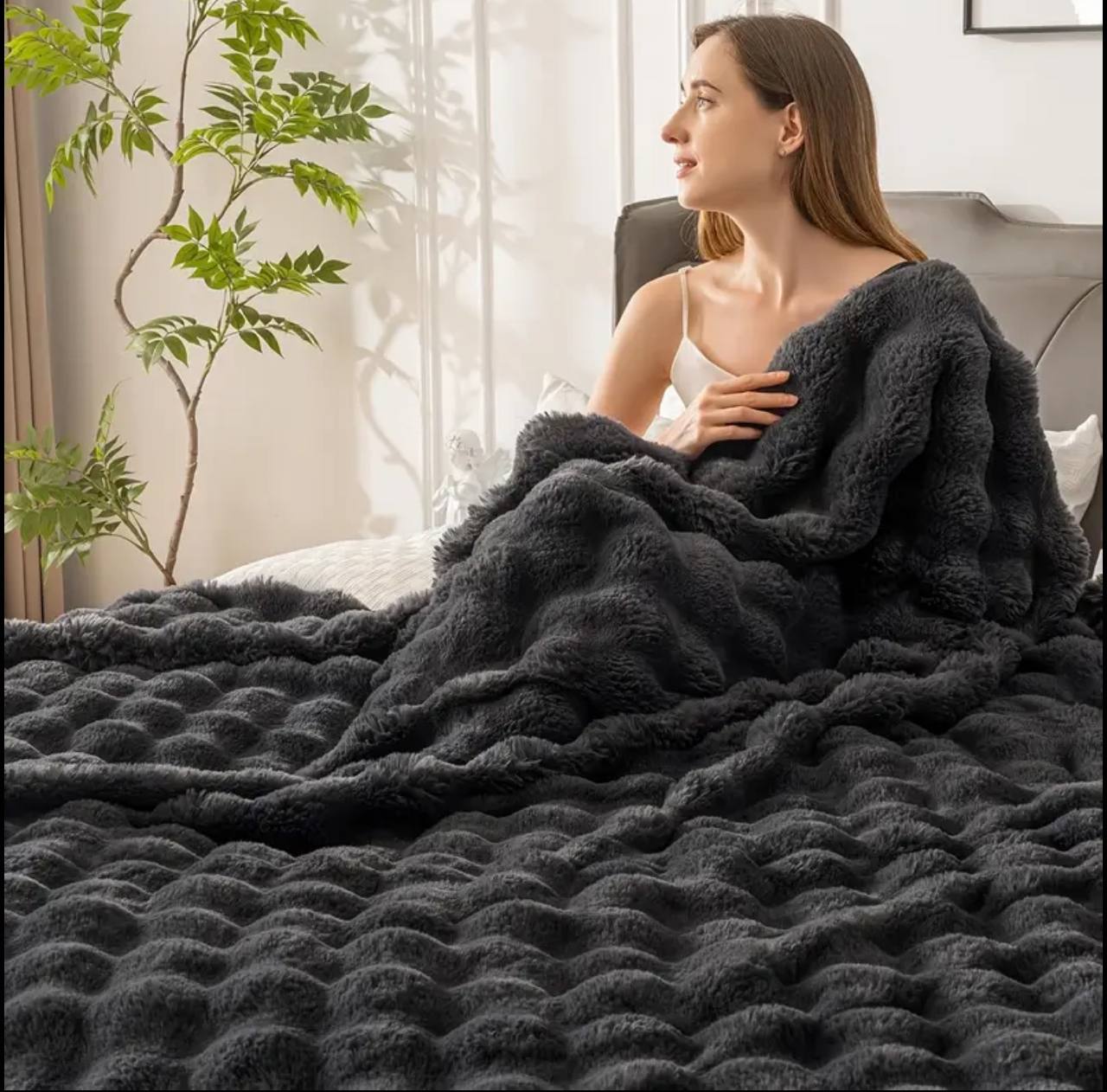 Premium quality Soft Bubble Winter Throw Blanket
