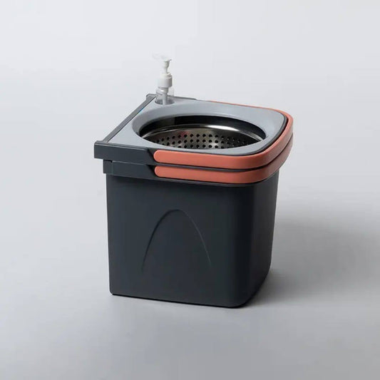 Split Spinning Microfiber Mop with Self Wet and Dry Bucket