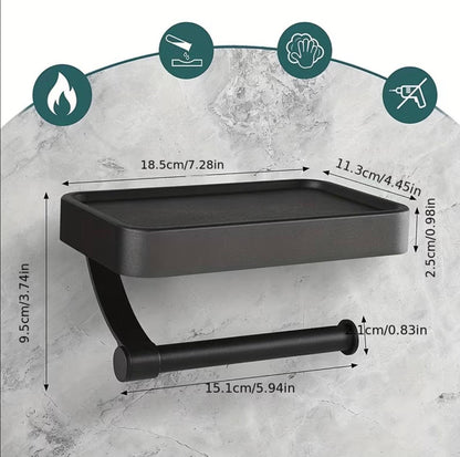 New Stainless Steel Toilet Paper Holder with Phone Shelf