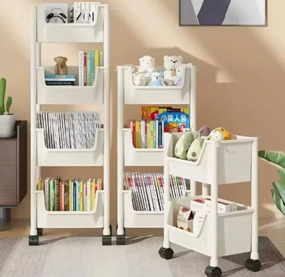 Trolley Bookshelf Kitchen Storage Slit