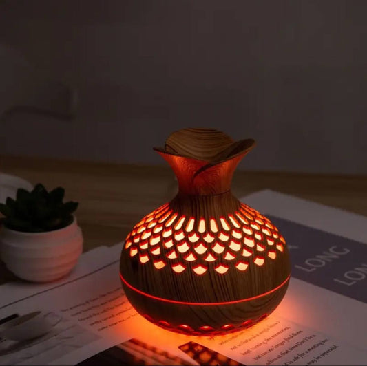 Colourful wood grain flower humidifier