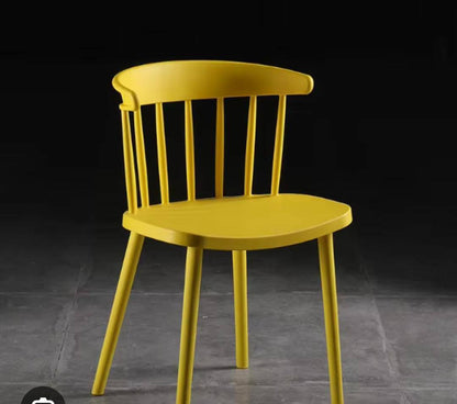 Creative Bright Yellow Polypropylene Dining Chairs – Set of 2 with Ergonomic Backrest and Durable Single Moulded Frame for Modern Spaces. (Pack of 2)