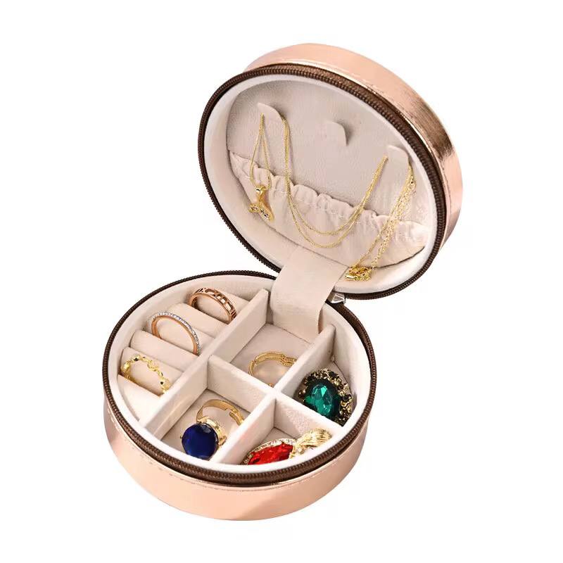 S. SUTARIYA Mini Round Jewelry Box Organizer