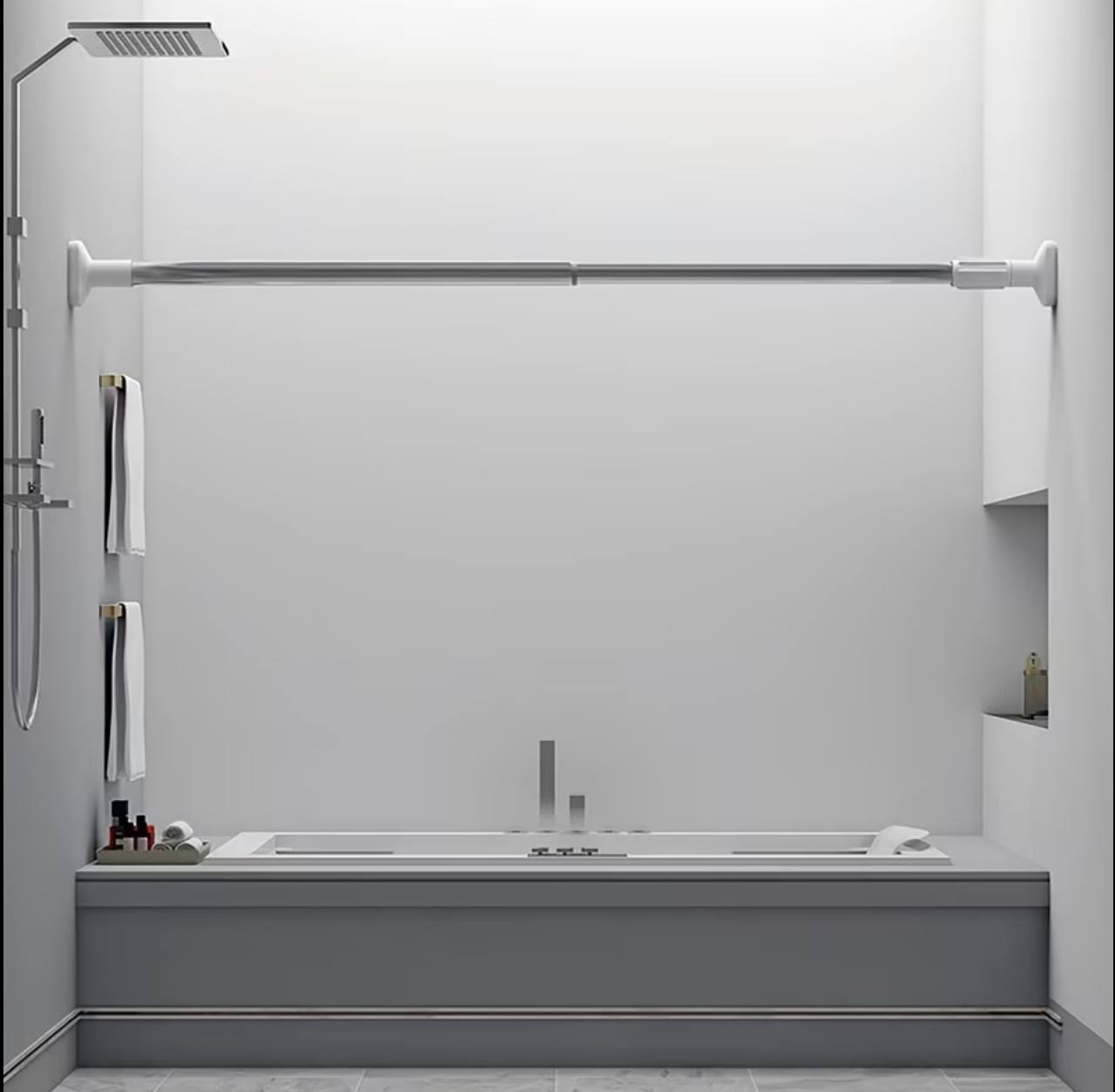 Clothes Hanger, retractable  rod, curtain steel rod, adjustable clothes/Curtain rod, kitchen adjustable rod, Hanger, shower curtain rod, expandable curtain rod, No Hole Bathroom Curtain Door Towel Hat Wardrobe Hanger Stainless Steel rod