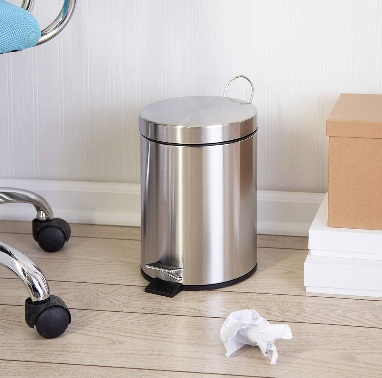 Stainless steel Pedal Dustbin with Plastic Inner Bucket
