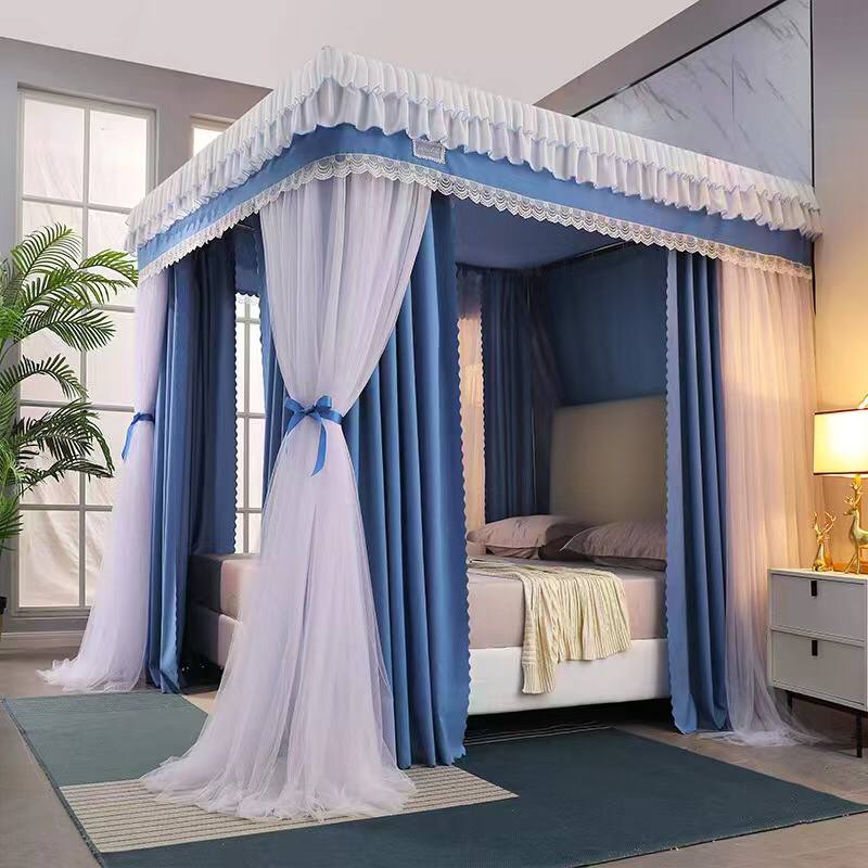 Quality Heavy Duty  4 stand Decorative Mosquito Net/Bed Curtain