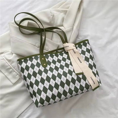 Diamond lattice Bag/ Shoulder Tote Bag