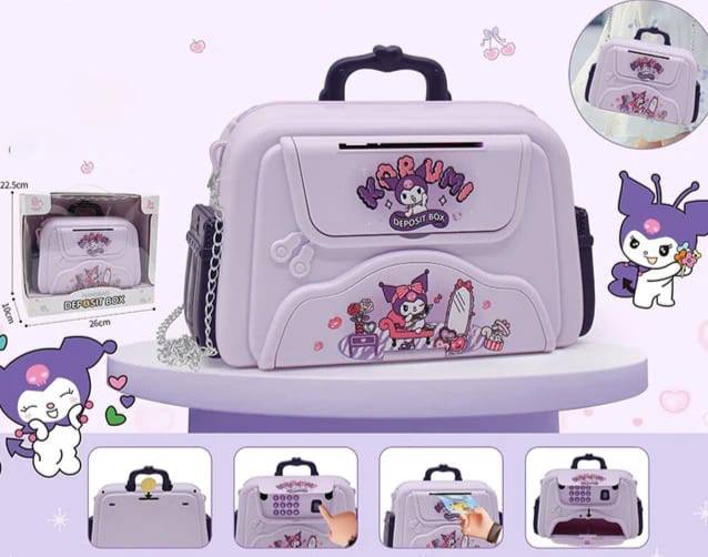Handbag design Password and  Fingerprint  portable  ATM  Money Music Money Box Savings Can