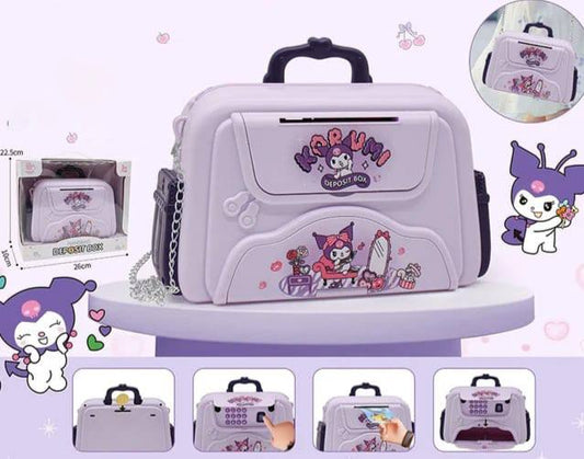 Handbag design Password and  Fingerprint  portable  ATM  Money Music Money Box Savings Can