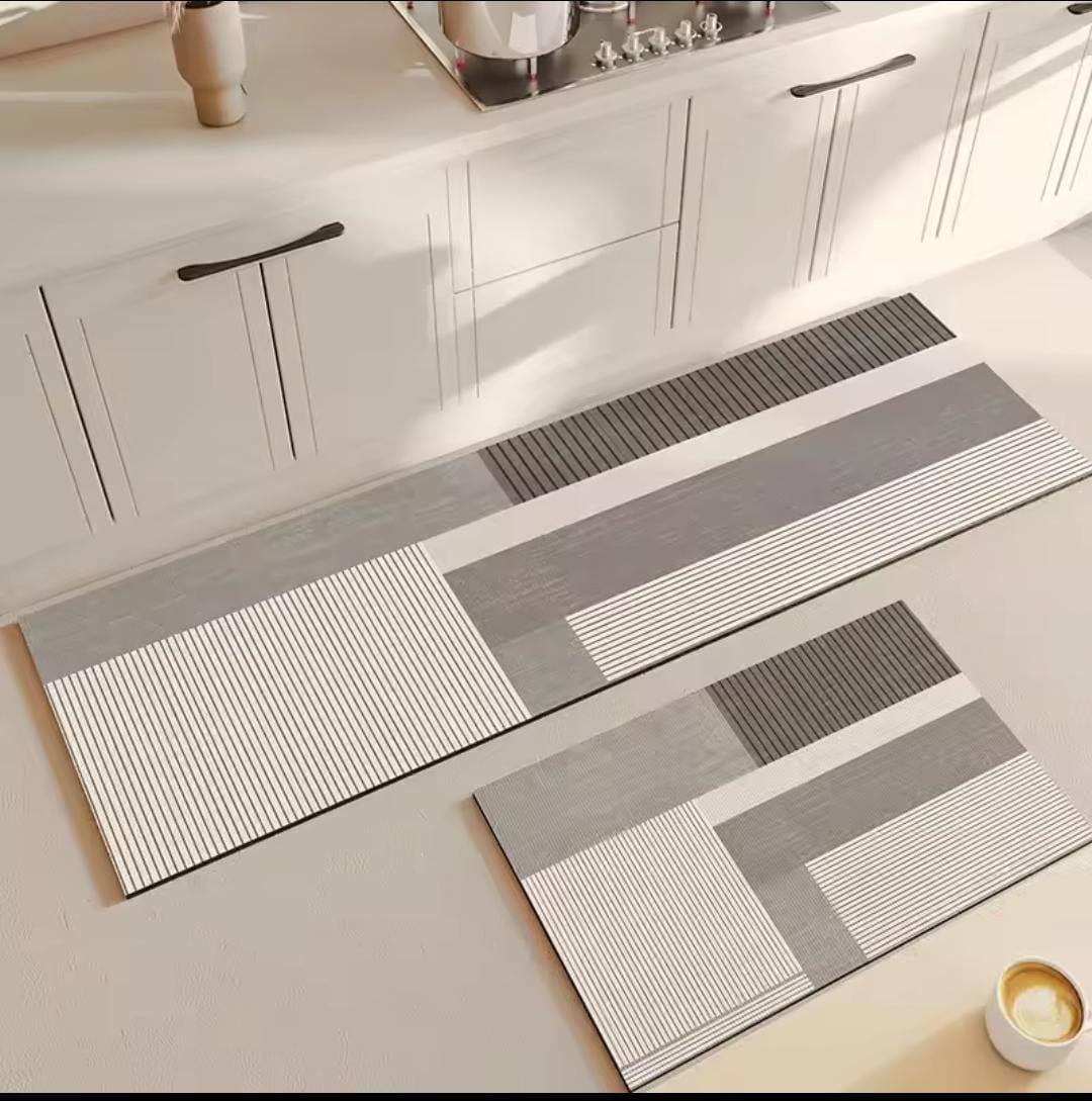 Rubber bottom Antislip Kitchen Mats 2pcs set