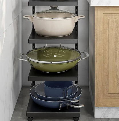 Kitchen adjustable storage rack
