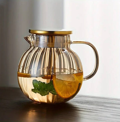 Stripped Pumpkin shape borosilicate cups