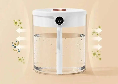2L Double Nozzle Air Humidifier With LCD Humidity Display Large Capacity Aroma Essential Oil Diffuser For Home