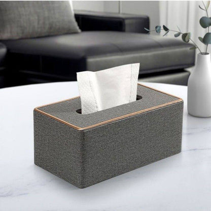 Light luxury Nordic creative leather gold  tissue box