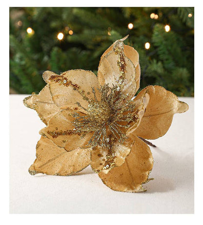 Red Artificial Flowers Champagne Christmas Flower