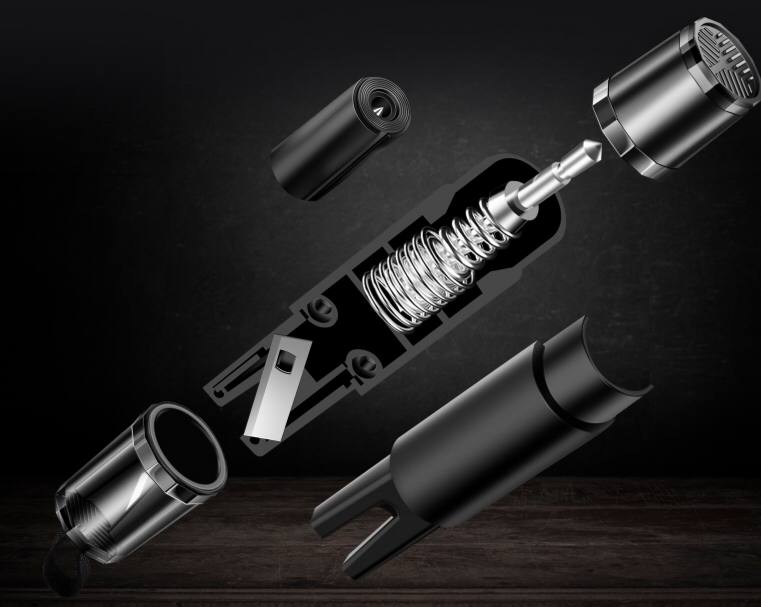 2in1 emergency safety hammer car glass breaker and seat belt cutter