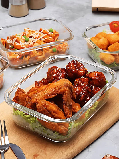 Borosilicate Glass Food Storage Containers with Lids