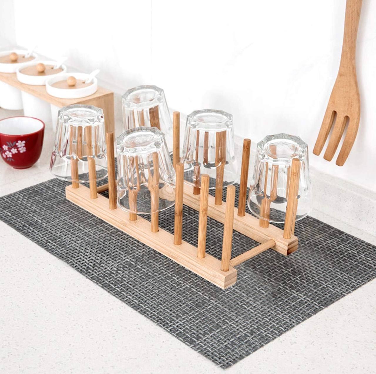 Bamboo plate holder