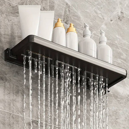 Foldable Shelf Space Saving Shower Rack Organizer