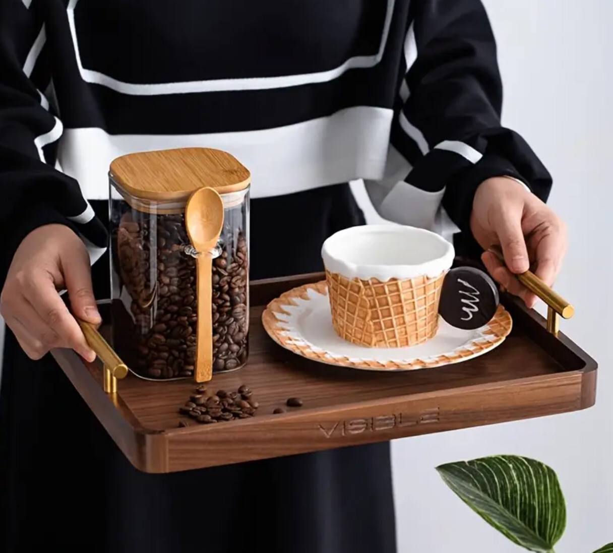 Glass  jar with Bamboo lid &