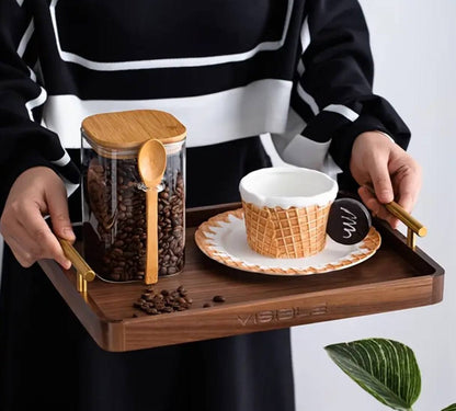 Glass  jar with Bamboo lid &