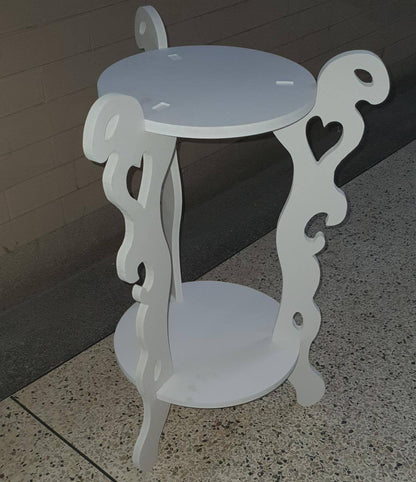 3 legged 2 layer white decor table 
Big size