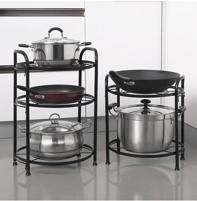 High quality Three layers creative kitchenware organizer  pot rack