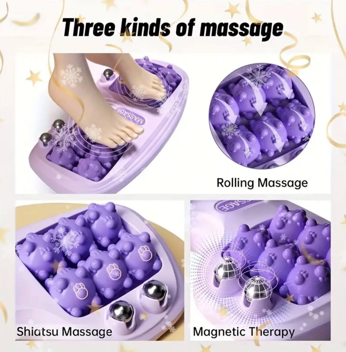 Manual Stepping 14 roller foot massager .