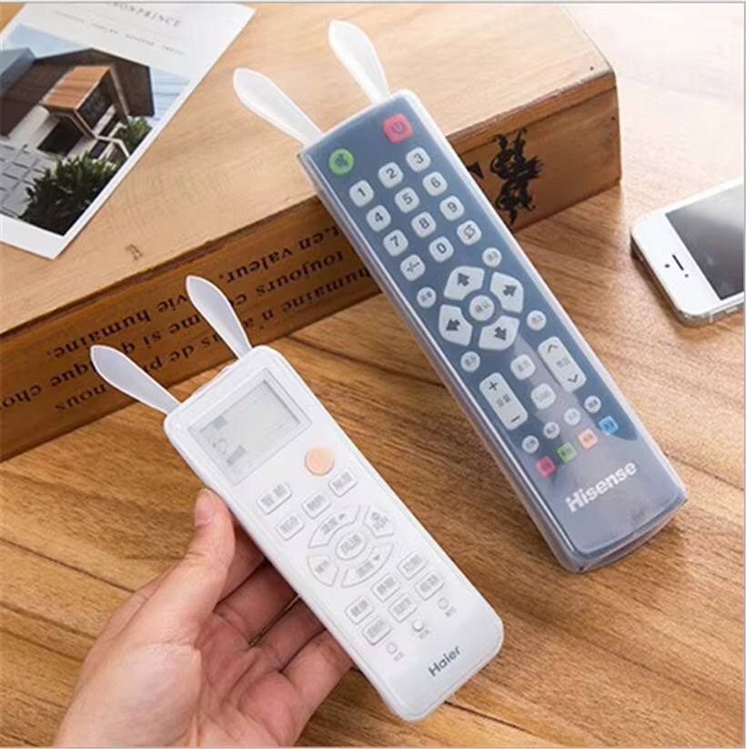 Rabbit Ears Soft Silicone Remote Control Protective Cases  Transparent Luminous Remote Control Covers