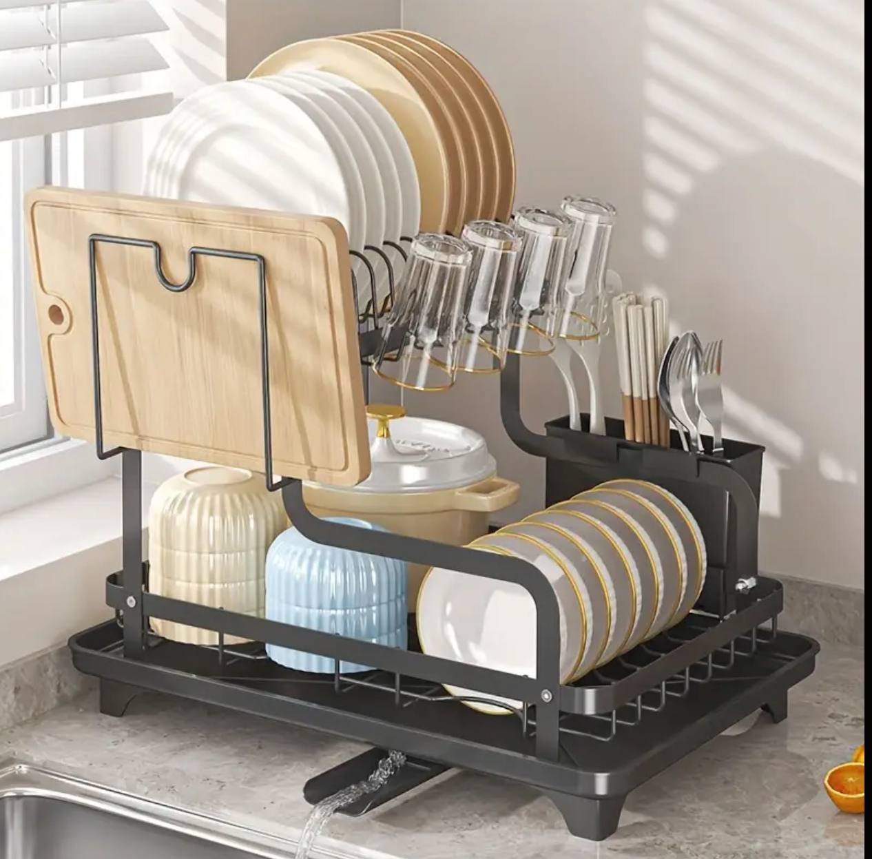 2 Tier Dish Drying Rack