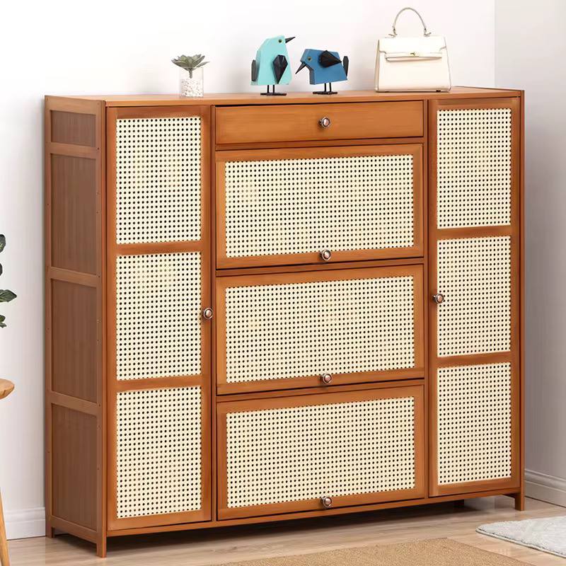 26 Pairs Wooden bamboo shoe cabinet