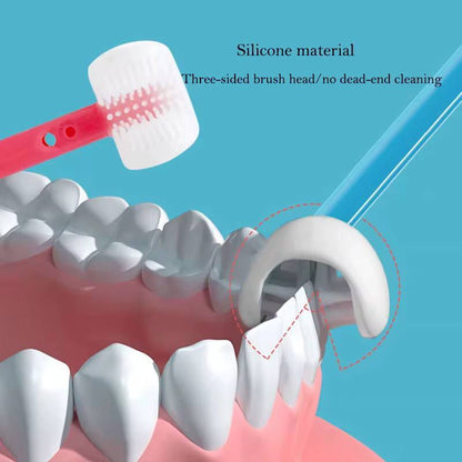 LOVELY THREE-SIDED KIDS TOOTHBRUSH