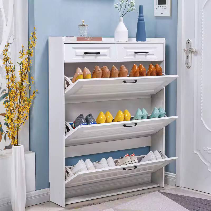 Bucket flip shoe cabinet