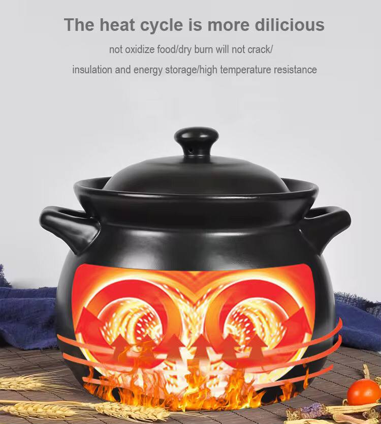 Black ceramic cooking pot now available in 2 sizes